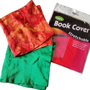 A&W Set of 3 Colorful Stretchy Elastic Fabric Textbook Protective Cover Sock